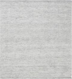 Doris Leslie Blau Collection Solid Light Gray Bauer Handmade Wool Rug III - 3580386