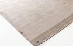 Doris Leslie Blau Collection Solid Steel Gray and Taupe Handmade Silk Rug - 3580394