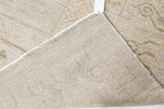 Doris Leslie Blau Collection Square Samarkand Botanic Beige and Gray Rug - 3580401