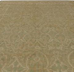 Doris Leslie Blau Collection Tabriz Design Brown and Beige Handmade Wool Rug - 3580430