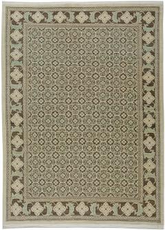 Doris Leslie Blau Collection Tabriz Style Brown and Beige Handmade Wool Rug - 3580434