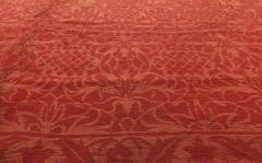 Doris Leslie Blau Collection Tibetan Red Floral Design Handmade Wool Rug - 3580459