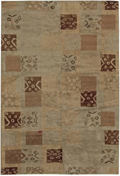 Doris Leslie Blau Collection Tibetan Rug in Warm Palette of Brown and Beige - 3580460