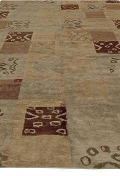 Doris Leslie Blau Collection Tibetan Rug in Warm Palette of Brown and Beige - 3580461