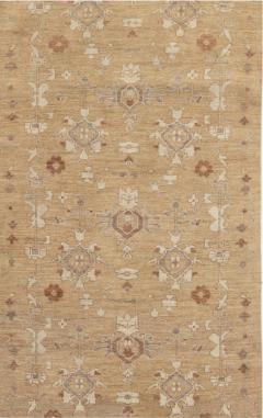 Doris Leslie Blau Collection Traditional Inspired Tabriz Rug in Beige and Brown - 3578529