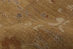 Doris Leslie Blau Collection Traditional Inspired Tabriz Rug in Beige and Brown - 3578534