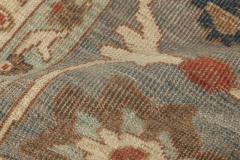 Doris Leslie Blau Collection Traditional Sultanabad Design Blue and Gray Rug - 3580507