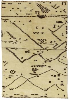 Doris Leslie Blau Collection Tribal Design Moroccan Style Handmade Wool Rug - 3580524