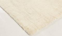Doris Leslie Blau Collection Tribal Style Moroccan White Handmade Wool Runner - 3580534