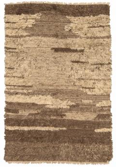 Doris Leslie Blau Collection Tribal Tulu Nadu Style Shaggy Wool Rug in Brown - 3580536