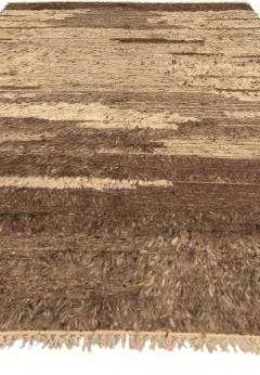Doris Leslie Blau Collection Tribal Tulu Nadu Style Shaggy Wool Rug in Brown - 3580537