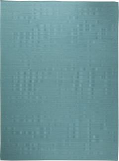 Doris Leslie Blau Collection Turquoise Geometric Design Flat weave Viscose Rug - 3578692