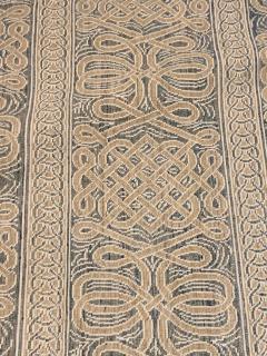 Doris Leslie Blau Collection Vespero Beige Blue and White Hand Knotted Wool Rug - 3578046