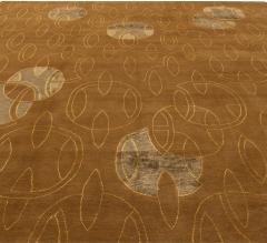 Doris Leslie Blau Collection Warm Brown and Gray Handmade Wool Rug - 3581760