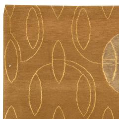 Doris Leslie Blau Collection Warm Brown and Gray Handmade Wool Rug - 3581761