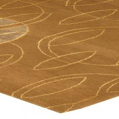 Doris Leslie Blau Collection Warm Brown and Gray Handmade Wool Rug - 3581762