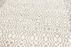 Doris Leslie Blau Collection White Gray Flat Weave Wool Rug - 3586848