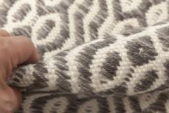 Doris Leslie Blau Collection White Gray Flat Weave Wool Rug - 3586849