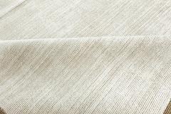 Doris Leslie Blau Collection White and Gold Handmade Wool and Silk Rug - 3581769