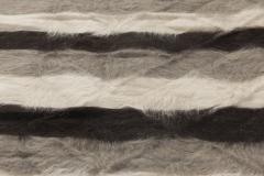 Doris Leslie Blau Taurus Collection Striped Black White Gray Goat Hair Rug - 3578727