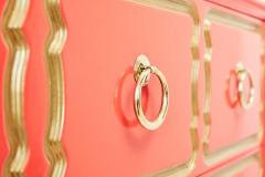 Dorothy Draper AUTHENTIC DOROTHY DRAPER ESPANA CHEST IN CORAL LACQUER - 1089009