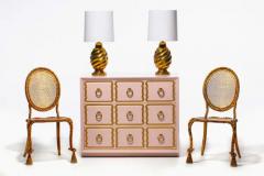 Dorothy Draper Authentic Dorothy Draper Espa a Chest Lacquered in Pink Gold circa 1955 - 3862549