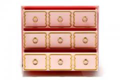 Dorothy Draper Authentic Dorothy Draper Espa a Chest Lacquered in Pink Gold circa 1955 - 3862557