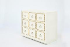 Dorothy Draper Authentic Dorothy Draper Espa a Chest in Ivory White Chocolate circa 1955 - 2154681