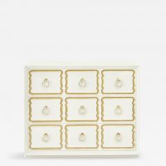 Dorothy Draper Authentic Dorothy Draper Espa a Chest in Ivory White Chocolate circa 1955 - 2155769