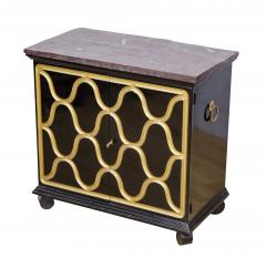 Dorothy Draper Black Lacquer and Gilded Espana Cabinet - 3786420