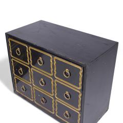 Dorothy Draper Dorothy Draper Espa a Black and Gold Chest Dressers Pair - 4218626