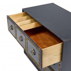 Dorothy Draper Dorothy Draper Espa a Mid Century Black and Gold Chest Dressers Pair - 4311618