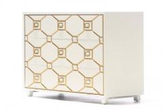 Dorothy Draper Dorothy Draper Viennese Collection Ivory Chest with Gold Incised Drawers - 2014396