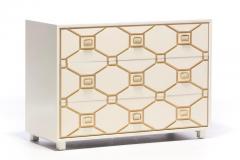 Dorothy Draper Dorothy Draper Viennese Collection Ivory Chest with Gold Incised Drawers - 2014413