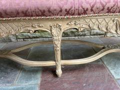 Dorothy Draper Elegant Italian Hollywood Regency Carved Wood Bench Dorothy Draper style - 4429261