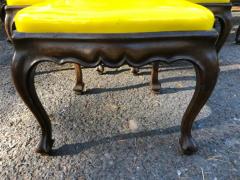 Dorothy Draper Exciting Set of 6 French Provincial Yellow Patent Leather Dining Chairs - 3396932