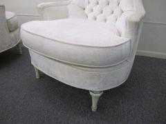 Dorothy Draper Fabulous Pair of Hollywood Regency Tufted High Back Chairs - 1768630