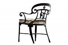 Dorothy Draper Hollywood Regency Style Set of 16 Indoor Outdoor Black Dining Chairs - 3818613