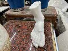 Dorothy Draper Large French Neoclassical Style Plaster Foot Sculpture - 3749537