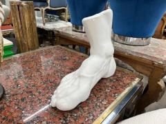 Dorothy Draper Large French Neoclassical Style Plaster Foot Sculpture - 3749562