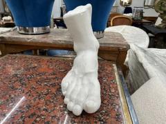 Dorothy Draper Large French Neoclassical Style Plaster Foot Sculpture - 3749569