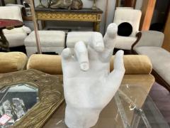 Dorothy Draper Large French Neoclassical Style Plaster Hand Sculpture - 3744189