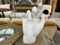 Dorothy Draper Large French Neoclassical Style Plaster Hand Sculpture - 3744190