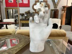 Dorothy Draper Large French Neoclassical Style Plaster Hand Sculpture - 3744244