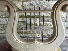 Dorothy Draper Lovely Hollywood Regency Harp Style Marble Top Console Table - 4561122