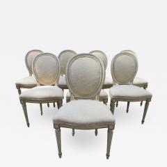 Dorothy Draper Lovely Set 8 Dorothy Draper style Fluted Leg Dining Chairs Hollywood Regency - 1140679