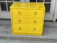 Dorothy Draper MID CENTURY YELLOW LACQUER CABINET IN THE STYLE OF DOROTHY DRAPER - 4275084