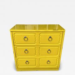 Dorothy Draper MID CENTURY YELLOW LACQUER CABINET IN THE STYLE OF DOROTHY DRAPER - 4277156