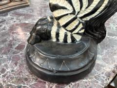 Dorothy Draper Pair Of Hollywood Regency Plaster Zebra Lamps - 4551834