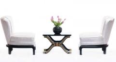 Dorothy Draper Pair of Dorothy Draper Espa a Side Tables in Original Black and Gold Lacquer - 1976595